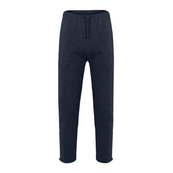 XDZJLR Fleece Sweatpants Mens Rope Loosening Waist Solid Color Pocket Loose Sports Trousers Sweat Pants For Men Navy L