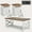 Distressed White, variant on Papajet 3-Piece Farmhouse Table Set, Coffee Table & Two End Tables, USB Ports, Distressed White