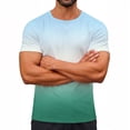 thumbnail image 2 of Xcmzpl T-Shirt Dégradé pour Homme à Manches Courtes, Col Ras du Cou, Haut d'Été Décontracté, T-Shirt Léger pour Muscles, Ropa Para Hombre, 2 of 10