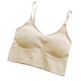 thumbnail image 1 of Qarigey Mujeres Sexy Crop Tops Tube Top Sujetador sin costuras Lencería deportiva Elástico Push Up Sports Bralette Tank Ropa interior color de piel Qarigey AP000318-07, 1 of 1
