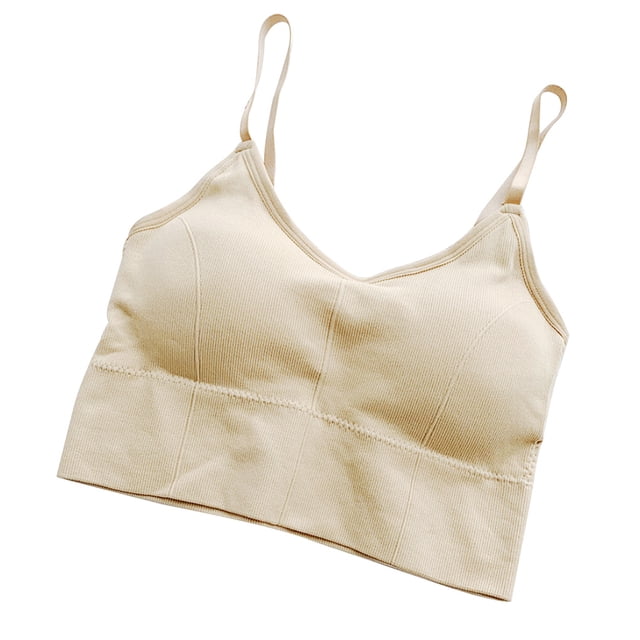 Qarigey Mujeres Sexy Crop Tops Tube Top Sujetador sin costuras Lencería deportiva Elástico Push Up Sports Bralette Tank Ropa interior color de piel Qarigey AP000318-07