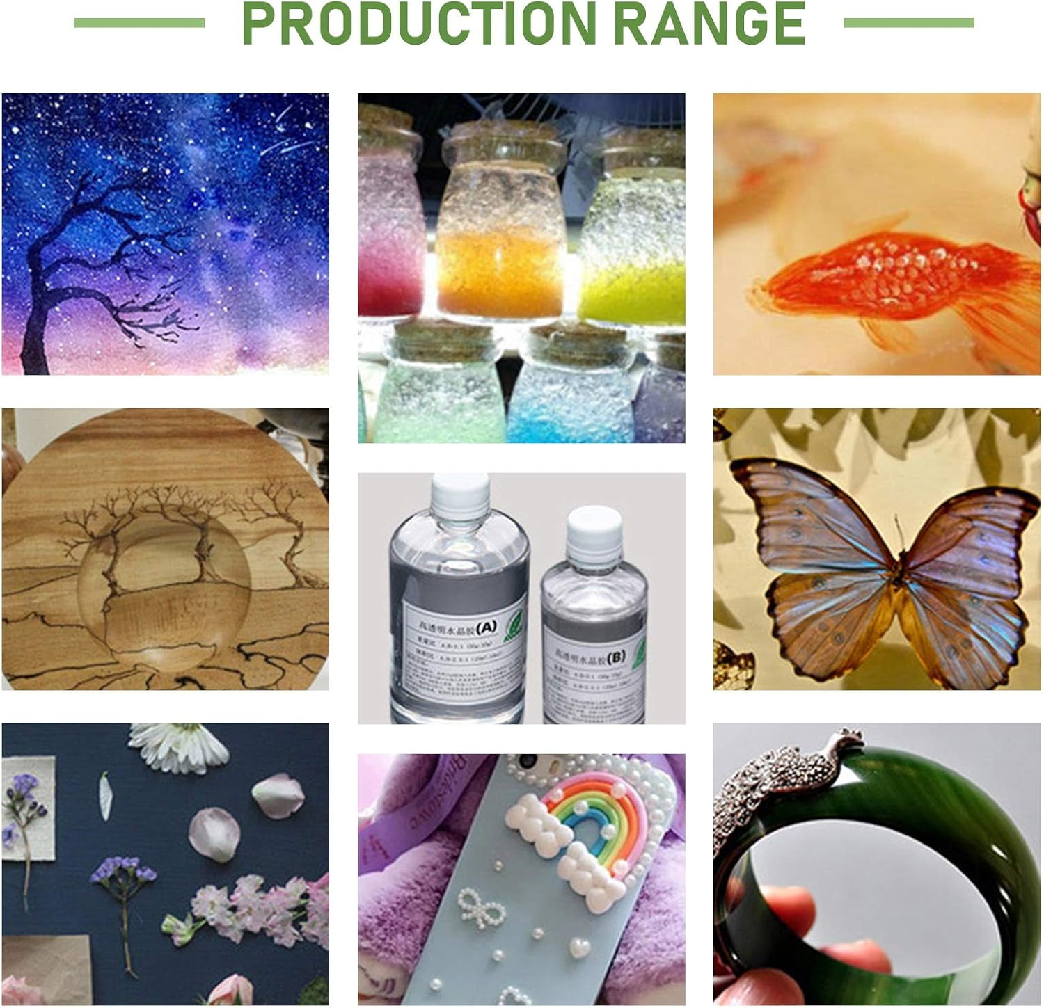 1 set Silicone Resin Casting Molds 11pcs Square Rectangular Silicone Molds Tinfoil Measuring Cup Tweezers Sticks Pipettes and Latex Finger Cots for DIY Crafting Resin Epoxy Jewelry Making