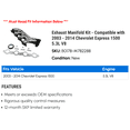 thumbnail image 2 of Exhaust Manifold Kit - Compatible with 2003 - 2014 Chevy Express 1500 5.3L V8 2004 2005 2006 2007 2008 2009 2010 2011 2012 2013, 2 of 2