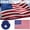 90*150CM, variant on American Flag Outdoor USA Heavy Duty Nylon US Flags Embroidered Stars,35*59 Inch