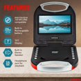 thumbnail image 4 of Magnavox MTFT750RD 7 in. Portable DVD Player with Color TFT Screen & Remote Control, Red, 4 of 4