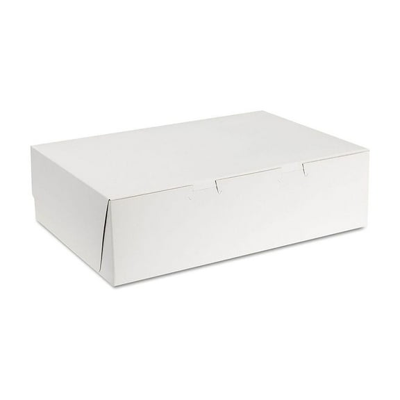 SCT Tuck-Top Bakery Boxes 14w x 10d x 4h White 100/Carton 1025
