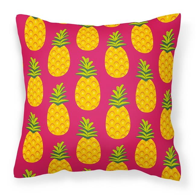 Carolines Treasures BB40PW40 Pineapples On Pink Fabric Classy Pineapple Decorative Pillows Carolines Treasures BB40PW40 Pineapples On Pink Fabric Classy Pineapple Decorative Pillows