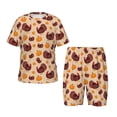 thumbnail image 1 of Balery Thanksgiving Turkey and Pumpkin Conjunto de Pijama Infantil de Manga Corta con Estampado – Ropa de Dormir de Algodón Suave-4X-Large, 1 of 6