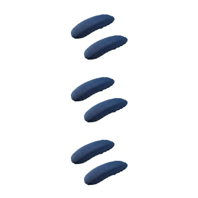 Baohd Soft And Comfortable Office Chair Armrest Covers Dustproof Wide Application Wear-resistant Polyester dark blue 3Set