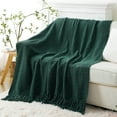 thumbnail image 2 of Forest Green Throw Blanket,Knitted Christmas Green Blanket for Couch Bed,Home Decor,60"x80", 2 of 8
