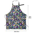 thumbnail image 2 of Kdxio Purple-Gold Triangles Apron with Pockets Adjustable Kitchen Aprons for Men Women Waterproof Aprons for Cooking,Drawing,Crafting, Baking Household Cleaning, 2 of 5