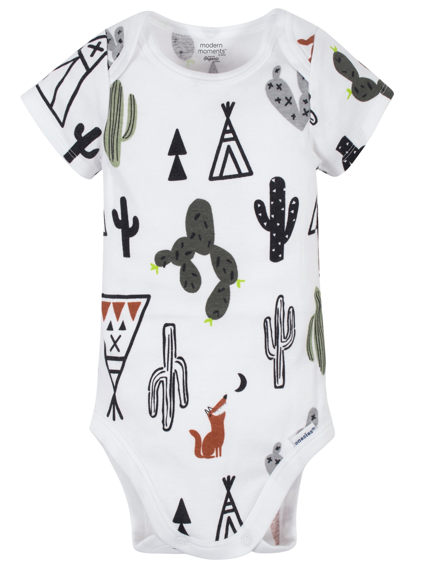 Modern Moments by Gerber Baby Boy Bodysuits, 4-Pack (Newborn-12 Months)