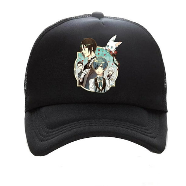 Gorra de béisbol negra con gorra de mayordomo S para hombre y mujer
