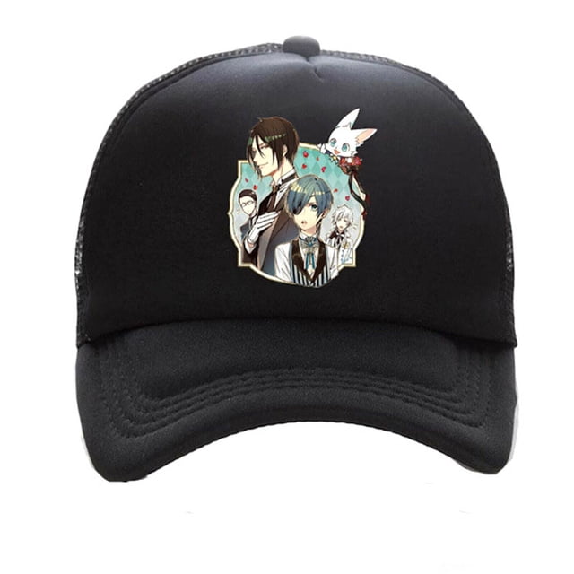 Gorra de béisbol negra con gorra de mayordomo S para hombre y mujer