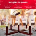 thumbnail image 3 of SWOOC Games - Rustic Ring Toss Game (All Weather) - Easy Setup & Extra Games Included - Outdoor Ring Toss Game for Adults and Kids - Yard Activity For Adu, 3 of 5