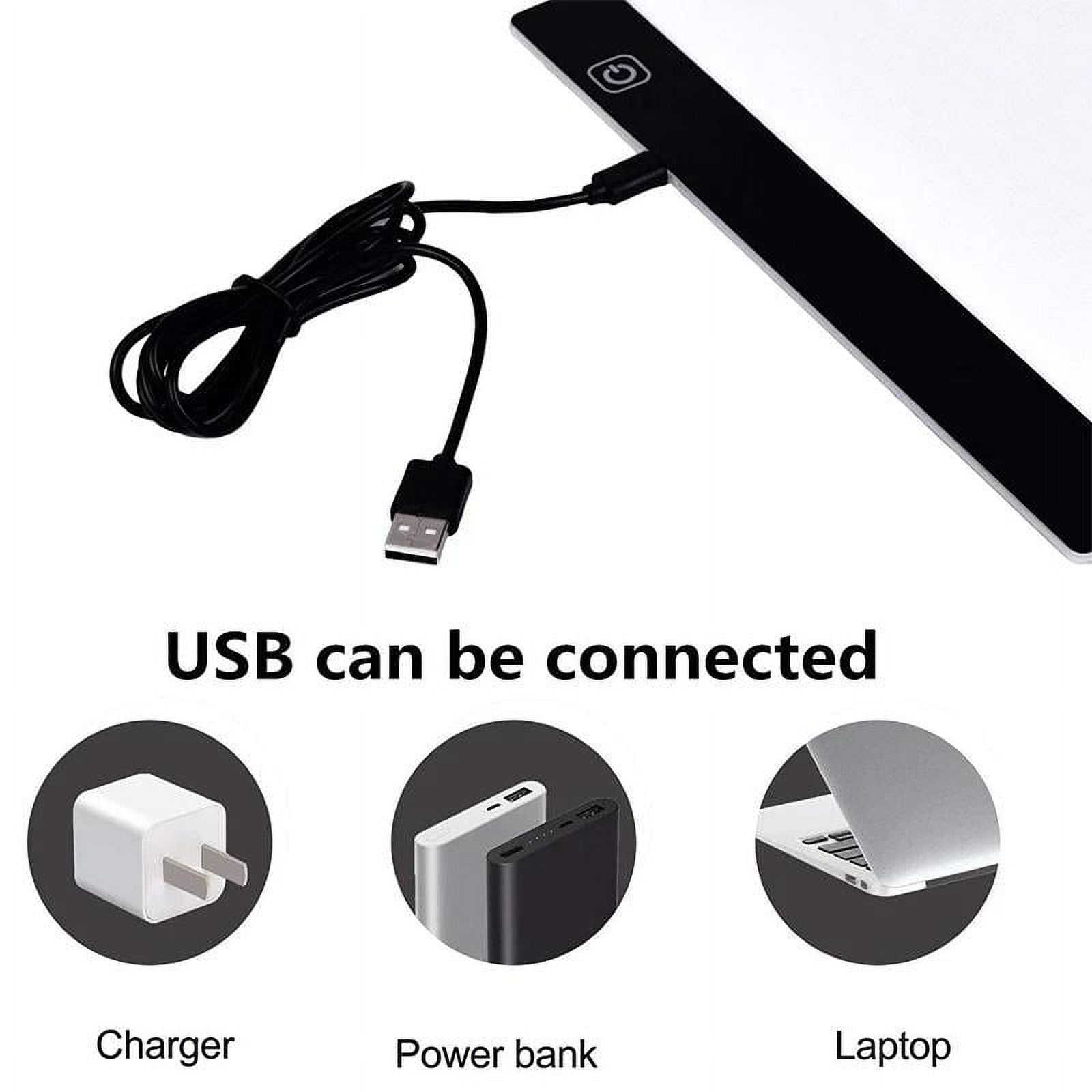Big A4 LED Copy Board Light Tracing Box, Adjustable USB Power LED Trace Light Pad For Tattoo Drawing, Streaming, Sketching, Animation, Stenciling, With Removable Stand And Diamond Painting Tools
