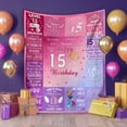 thumbnail image 2 of LHSHID 15 Year Old Boys Gifts for Birthday Blanket 15th Birthday Gifts for Boys Gifts for 15 Year Old Boys Quinceanera Gifts 15th Birthday Decorations for Teen Girls Boys Throw Blanket 40"x50", 2 of 6
