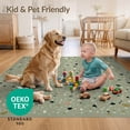 thumbnail image 4 of ODIKA 3'x5' Ultra-Soft Throw Mat, Geometric Retro Motif Scattered Fragment Hallway Abstract School None Washable, Bare feet friendly, Easy Care Indoor rug for Bedside, Vanity, 4 of 7
