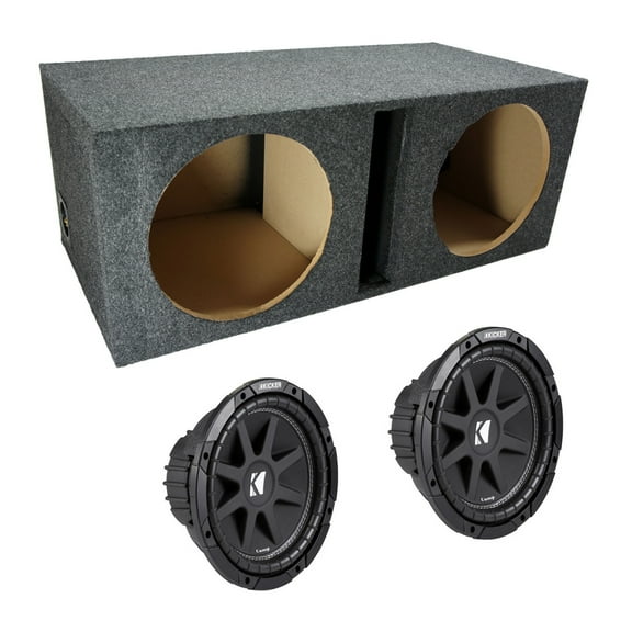 Harmony Accessory Master Kicker Dual Comp 12" Vented Subwoofer Box with Gray Carpet