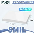 thumbnail image 2 of Laminating Sheets, 100 Pack Thermal Pouches Holds 11 x 17 Inch, 5 Mil Plastic Laminator Paper 11.5 17.5 Clear Round Corner, 2 of 4