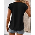thumbnail image 2 of Camiseta Bliwov, paquete de 3, para mujer, manga corta tipo cap y cuello en V, 2 of 6