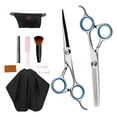 thumbnail image 3 of Juego de tijeras para el cabello para el hogar, tijeras de peluquería de acero inoxidable de 6 '' para adelgazar Azul Zulema Tijeras De Peluqueria, 3 of 8
