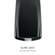 simplehuman Kitchen Trash Can, 10.6 Gallon Plastic Step Garbage Bin with Secure Slide Lock Lid, Black