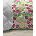 thumbnail image 3 of Fruits Down Alternative Comforter, Summer Season Vitamin Mandarin on Tree Branches Leaves Nature Farming Graphic, Microfiber Quilt for All Season, 5 Sizes, Orange Lime Green, by Ambesonne, 3 of 3