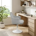 thumbnail image 2 of Modway Lippa Upholstered Swivel Dining Armchair in White Light Gray, 2 of 10