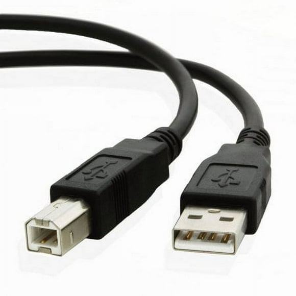 6ft USB Cable for: Epson WorkForce WF-2540 Wireless All-in-One Color Inkjet Printer, Copier, Scanner ADF, Fax , Black