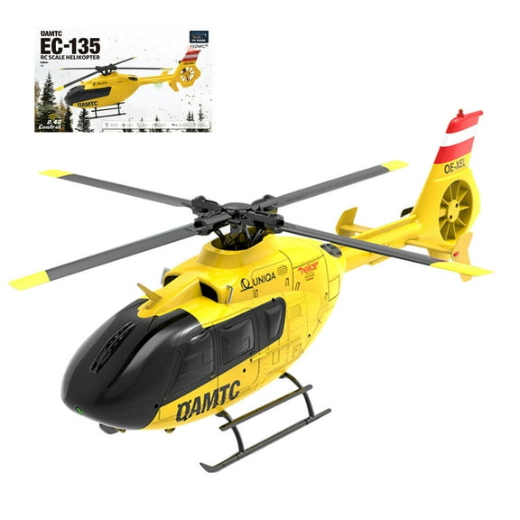 YU Xiang F06 RC Helicopter with Brushless Motors & 6-Axis Gyro, EC-135 1/36 2.4G 6CH Direct-Drive RC Helicopter with 3D/6G Dual Mode, Ideal Gift for Adults Beginners