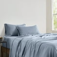thumbnail image 4 of Modern Threads 4-Piece 400 Thread Count Blue Tencel Adult Unisex Sheet Set, King, 4 of 4