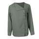 thumbnail image 4 of Prettyia - Blusa de gasa con cuello vuelto y botones para mujer SG Yuyangstore Blusa de gasa sólida, 4 of 8