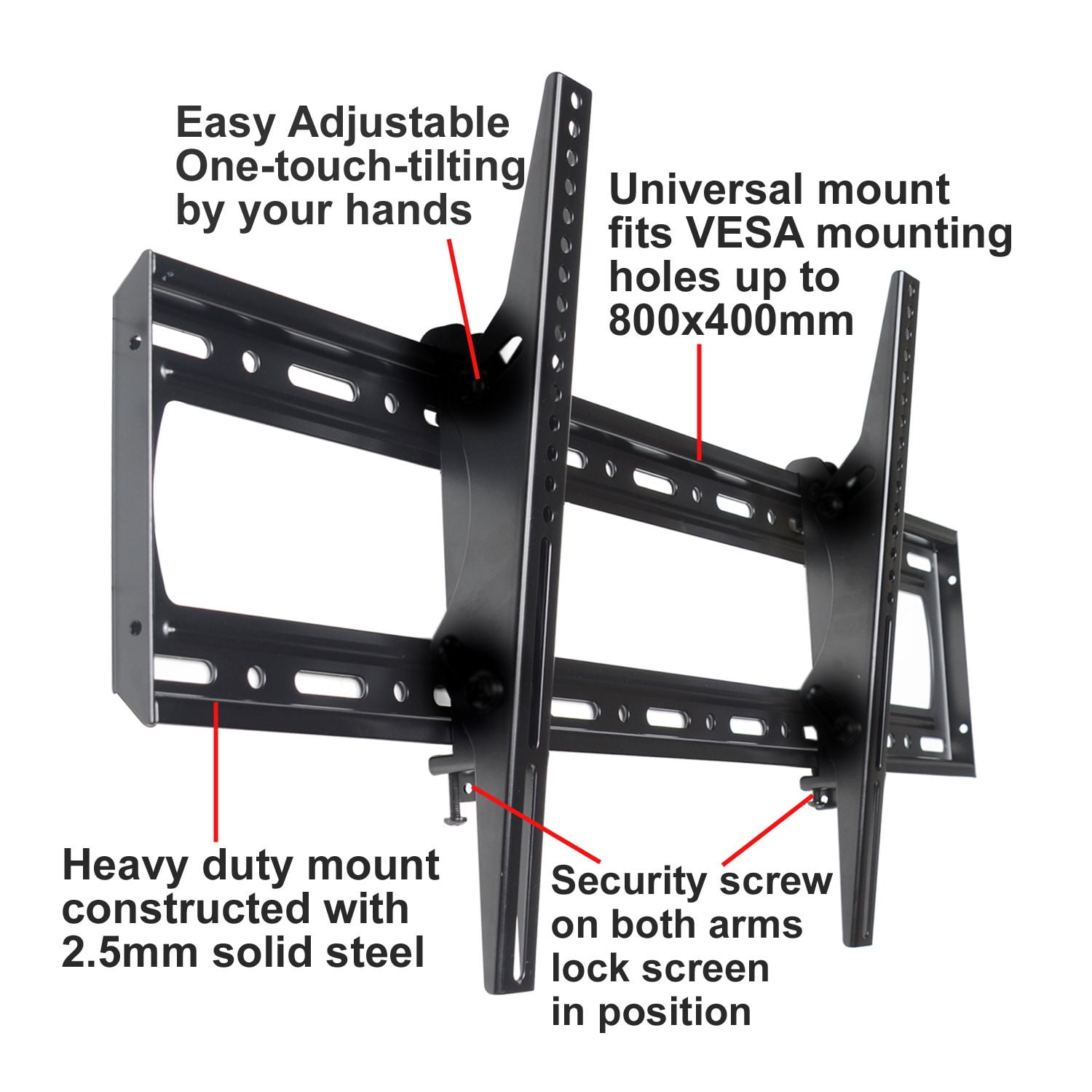 VideoSecu Mounts Tilt TV Wall Mount for Samsung 60 65 70 75 80 85 Inch LED LCD Plasma UHD HDTV QN65Q6FNAFXZA UN65NU8000FXZA UN75NU8000FXZA b08