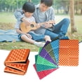 thumbnail image 4 of Soidarity 3 uds colchoneta plegable para acampar al aire libre XPE portátil pequeño cojín de espuma a prueba de humedad impermeable previene la carpas naranja + morado + azul Soidarity OD016333-02, 4 of 6