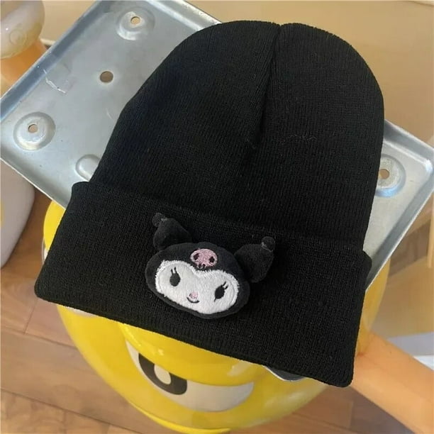 Sanrio-gorro de punto de lana de Hello Kitty Cinnamoroll, gorro de pareja versátil de dibujos animados My Melody Kuromi, cálido, Otoño e Invierno LIUWENJING unisex