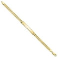thumbnail image 2 of Auriga Fine Jewelry 10K Yellow Gold Flat Curb Link Id Bracelet 7" for Women, 2 of 5