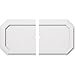thumbnail image 3 of Ekena Millwork CMP28X14ED2-01000 1 in. ID x 9.75 in. Rectangle Emerald Architectural Grade PVC Contemporary Ceiling Medallion - 2 Piece, 3 of 3