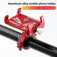 thumbnail image 4 of Vástago de bicicleta Soporte para teléfono móvil Aleación de aluminio Soporte para teléfono móvil para bicicleta (Rojo), 4 of 7