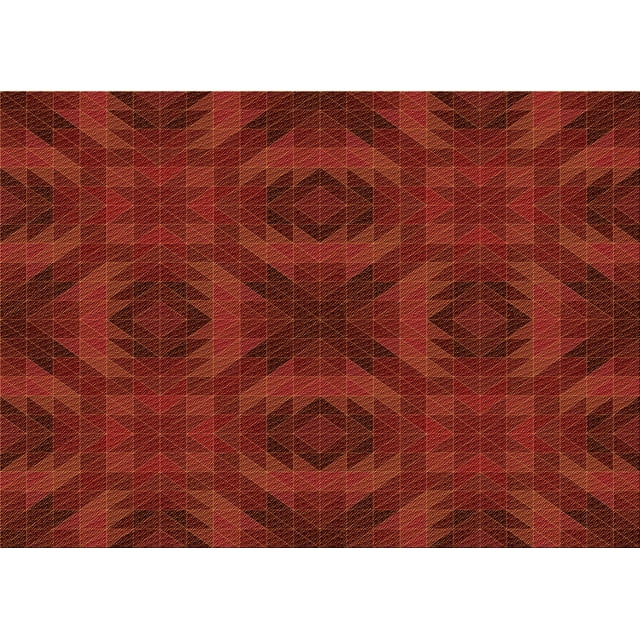 Ahgly Company Tapis Rectangulaire Lavable en Machine Intérieur Transitionnel Rouge Canneberge, 3 Pieds x 5 Pieds