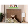 thumbnail image 3 of Baxton Studio Patwin Modern and Contemporary Transitional Ash Walnut Finished Wood Twin Size Headboard, 3 of 5
