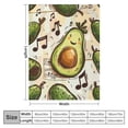 thumbnail image 4 of Orinice  Cute Funny Avocado Fruit Blanket Throw Gifts for Kids Women Men Cartoon Music Flannel Blankets Soft Fuzzy Lightweight for Home Decor Couch Bed Sofa  40x50in, 4 of 6