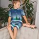thumbnail image 4 of Balery Christmas Trees Conjunto de Pijama Infantil de Manga Corta con Estampado – Ropa de Dormir de Algodón Suave-XX-Large, 4 of 6