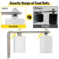 thumbnail image 6 of VEVOR Gate Roller Guide 3" Sliding Gate White Nylon Roller Coloring Zinc Painted Sliding Gate Guide with L-Shape Bracket and Adjustable Bolts Support Assembly for Sliding Gates Guide Roller - 2 Pack, 6 of 9