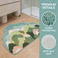 thumbnail image 3 of Unique Bargains Printed Rug Ultra Soft Absorbent Plush Bath Mat Green Moutain 30" x 18", 3 of 6