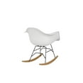 thumbnail image 2 of Hodedah Arm Rocking Bucket Seat Rocking Chair in White, 2 of 6