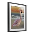thumbnail image 2 of Stupell Industries Coastal Coastal Beach Flamingo Black Framed Print Under Glass, 13 x 16, by Matthew Piotrowicz, 2 of 8