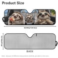thumbnail image 7 of XYZCANDO Sloth Windshield Sun Shade for 1997-2017 Jeep Wrangler Rubicon Sahara TJ JK JKU 2/4 Doors Sunshade Sun Visor for UV Rays & Heat Protection 51.57 in *16.14 in, 7 of 7