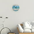 thumbnail image 4 of 12”MDF Wall Clock - Navy Blue Horizontal Bar, 4 of 4