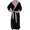 Black Gray, variant on Men Hooded Bathrobe with Adjustable Belt Super Soft Fluffy Highly Absorbent Solid Color Pocket Design Male Bathrobe